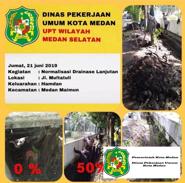 Normalisasi Drainase  Lanjutan Jl. Multatuli  Kec. Medan Maimun